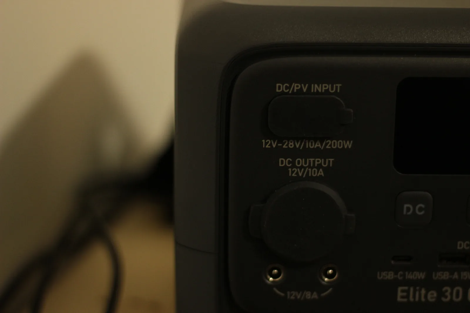 Elite 30 V2 display when the unit is off