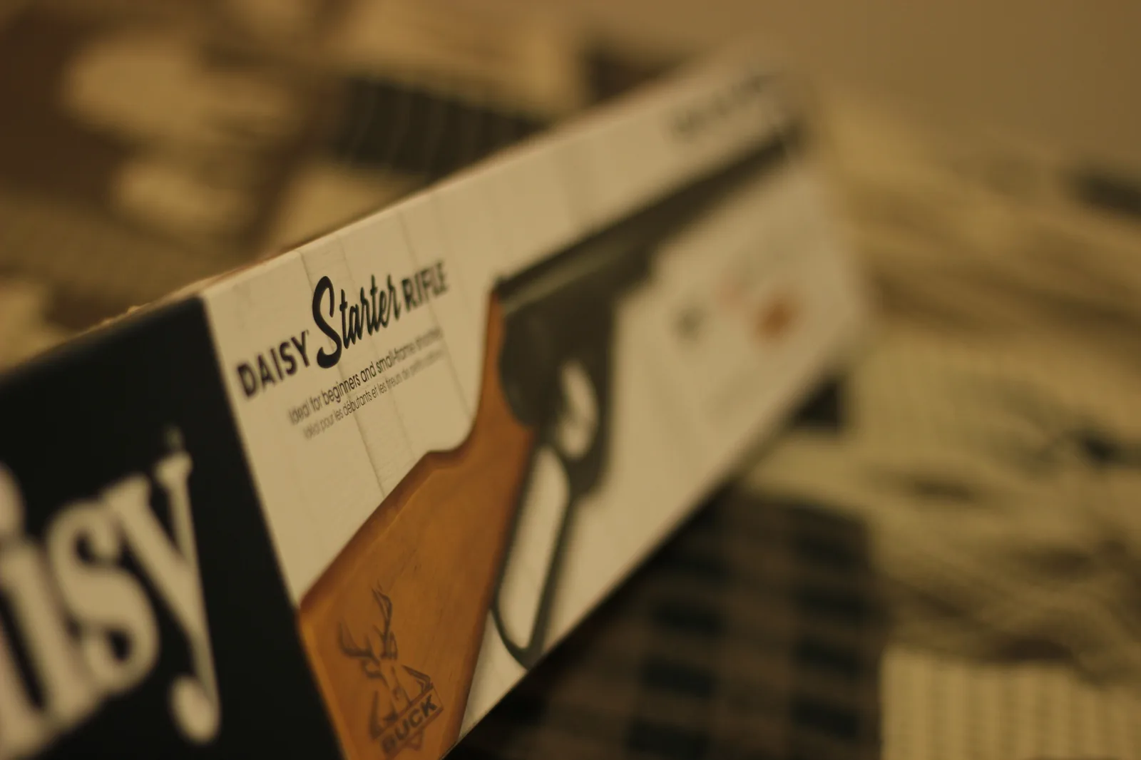 Buck graphic on the box