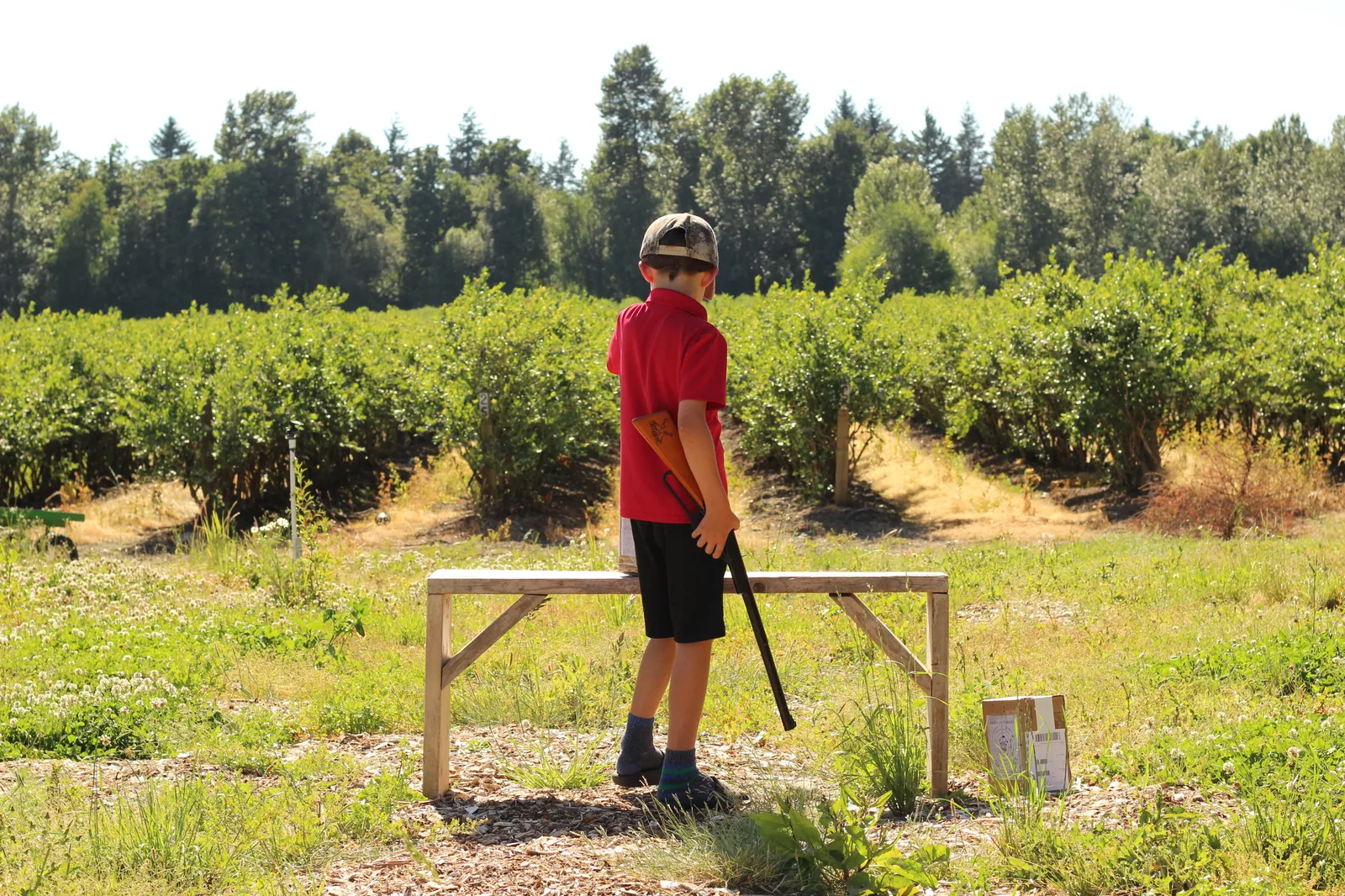 The shot has been fired — the shooter's stance immediately afterward
