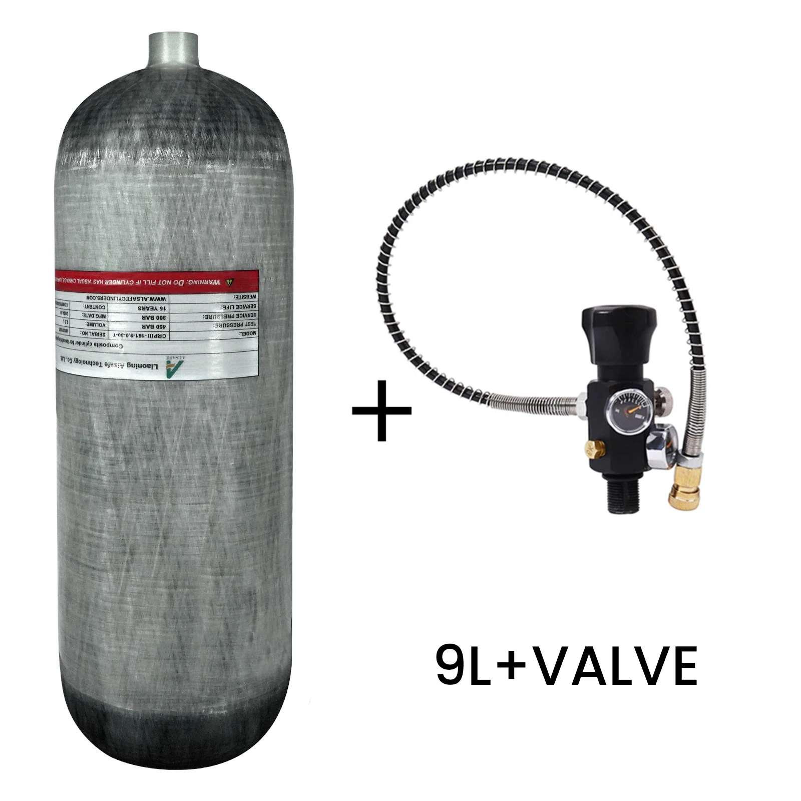 Air Reservoir & Bottle — Tuxing 9L Diving Cylinder 300 Bar