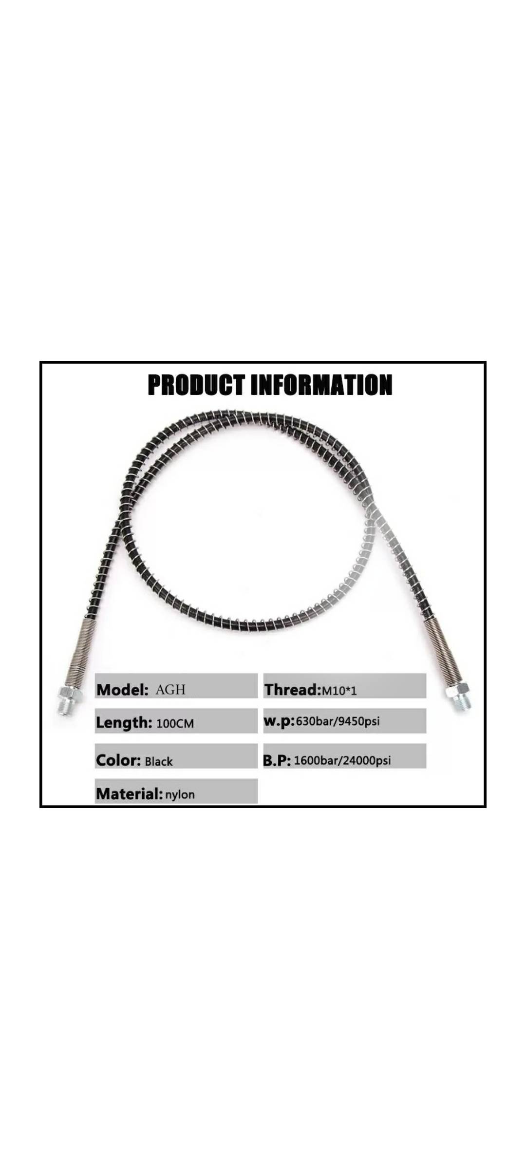 Hand Pumps & Pump Accessories — 40″ / 100cm Fill Hose with Quick Connect