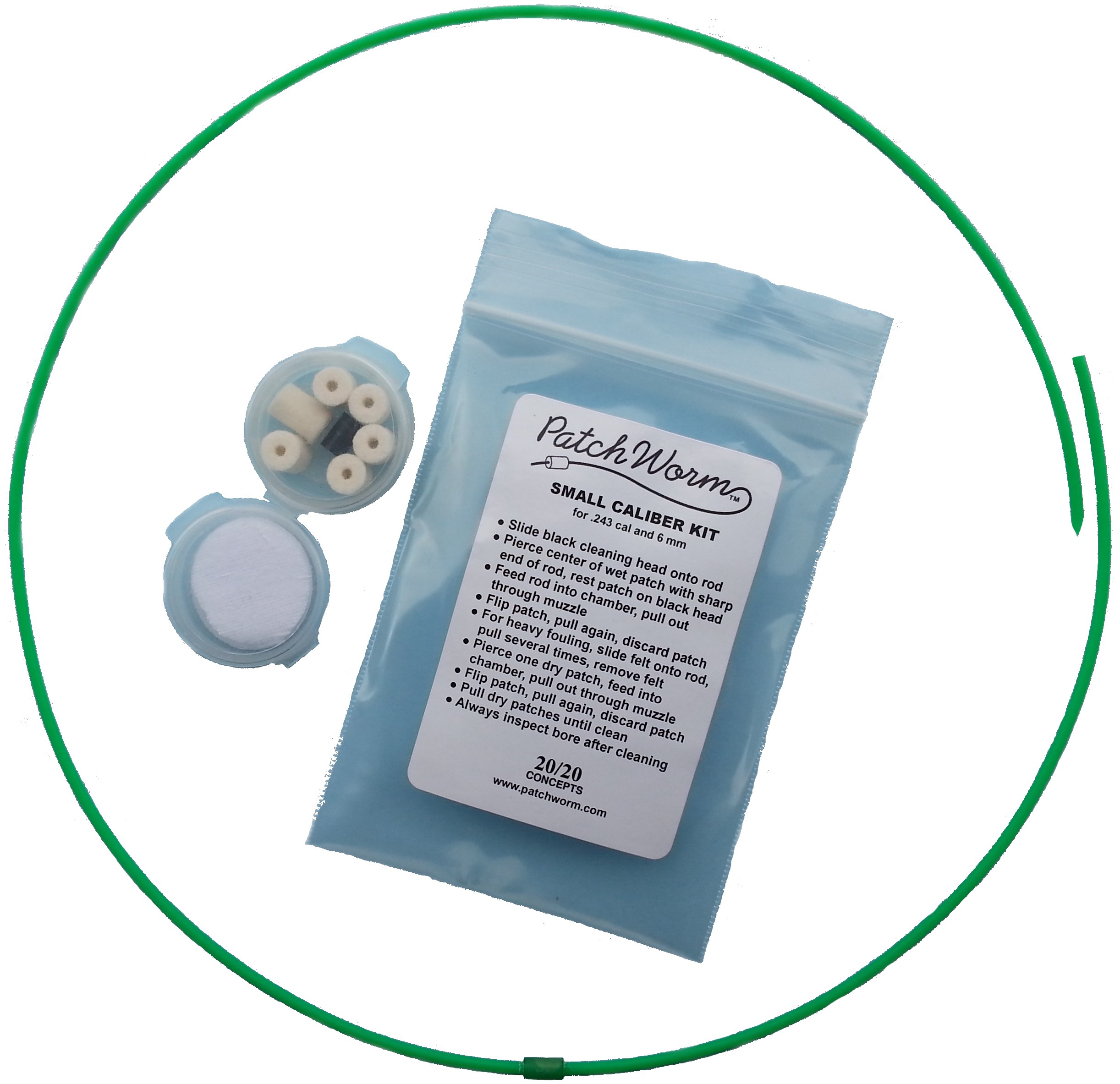 PCP Maintenance & Cleaning Gear — Patchworm .22/.25 Pocket Small Caliber Kit