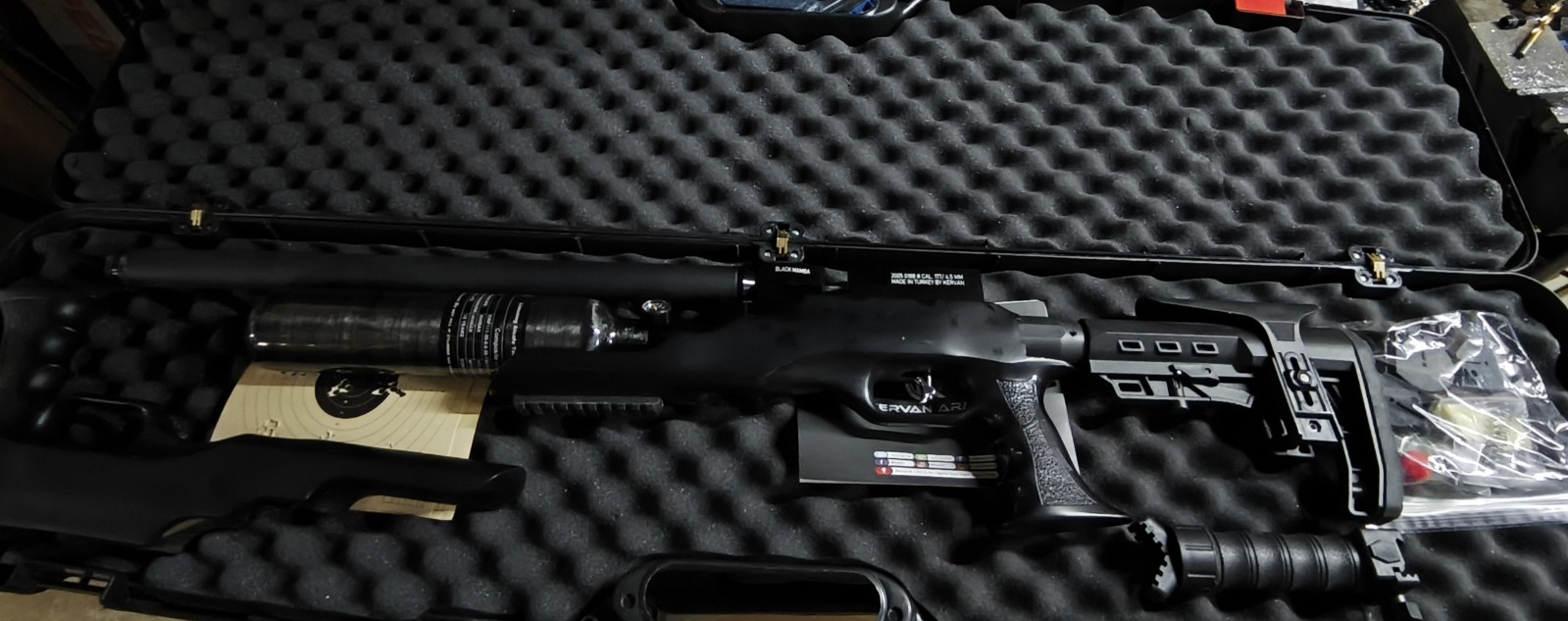 Kervan Black Mamba .177 — Altaros Reg + 500cc CF Bottle (Lightly Used)