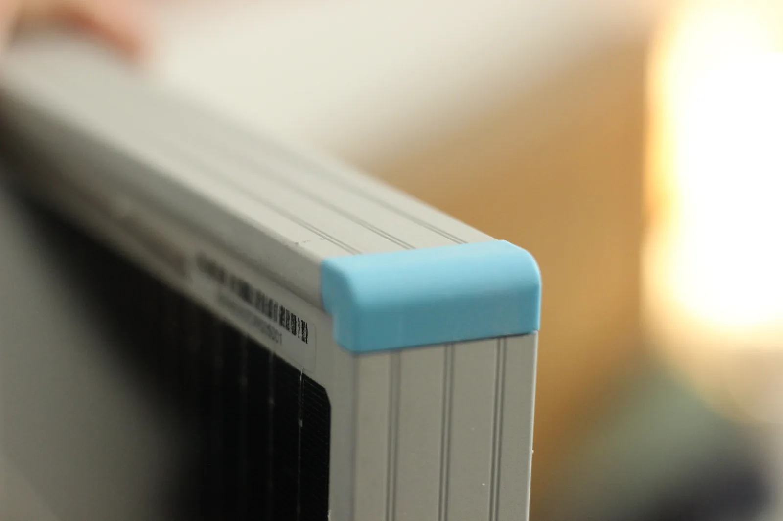 Tempered glass surface up close