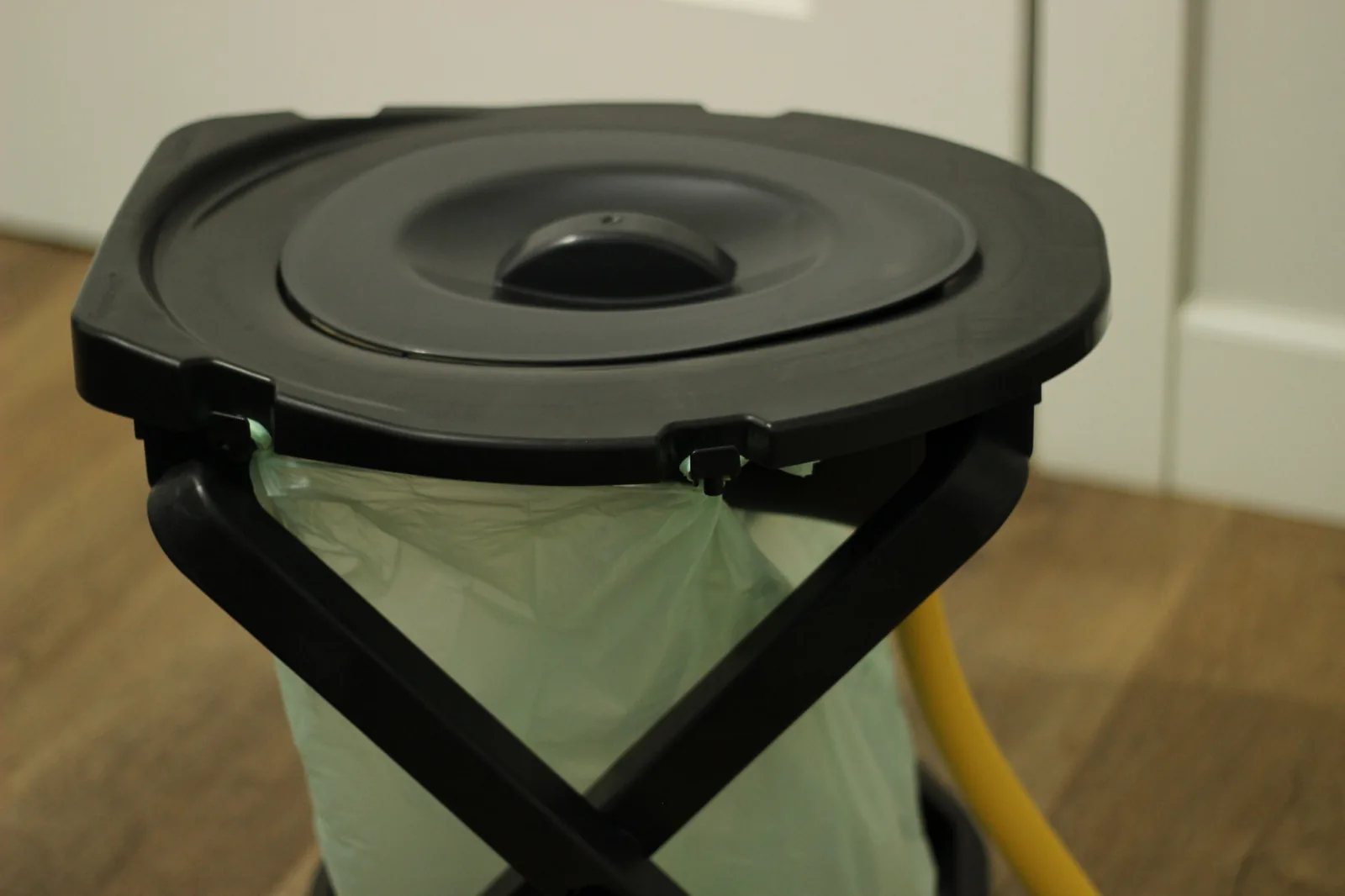 Seat with lid open showing the separator bowl underneath