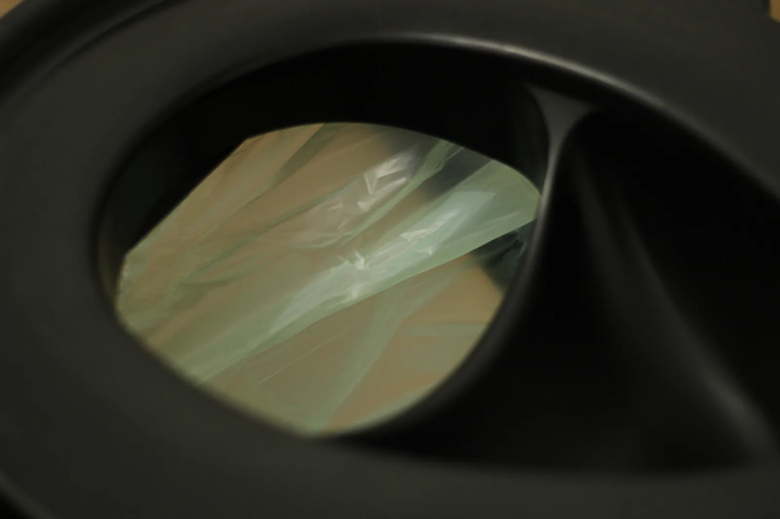 Close-up of the urine separator bowl design