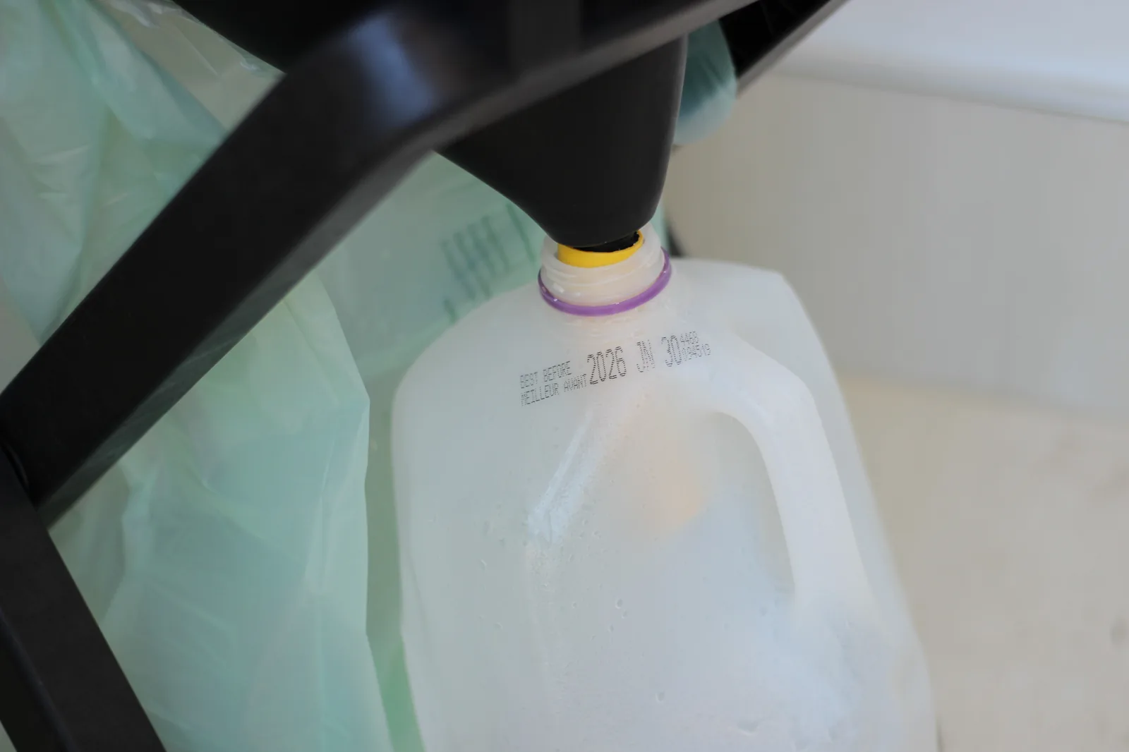 Overview of the mock emergency setup with milk jug urine catch